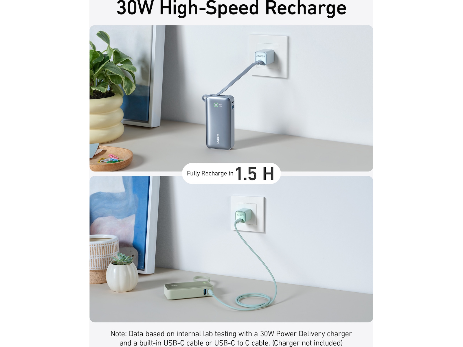 Anker 545 Nano Powerbank 10000mAh (grön) Powerbank