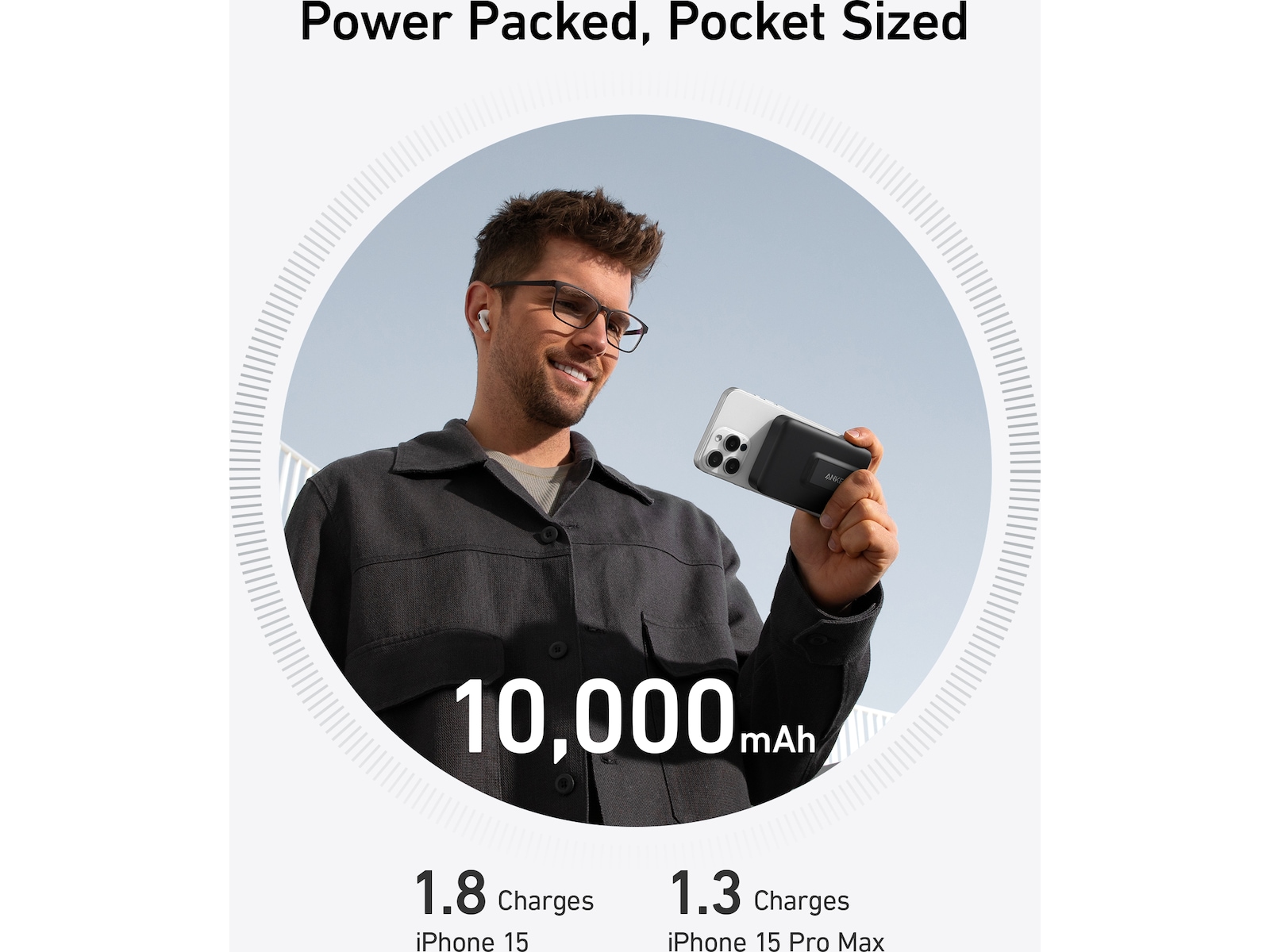 Anker MagGo Powerbank 10000mAh (svart) Powerbank