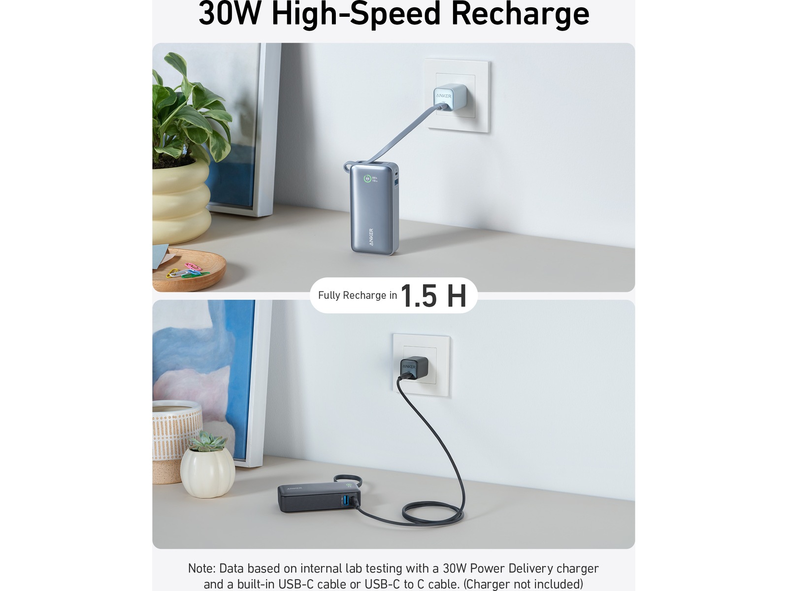 Anker 545 Nano Powerbank 10000mAh (svart) Powerbank