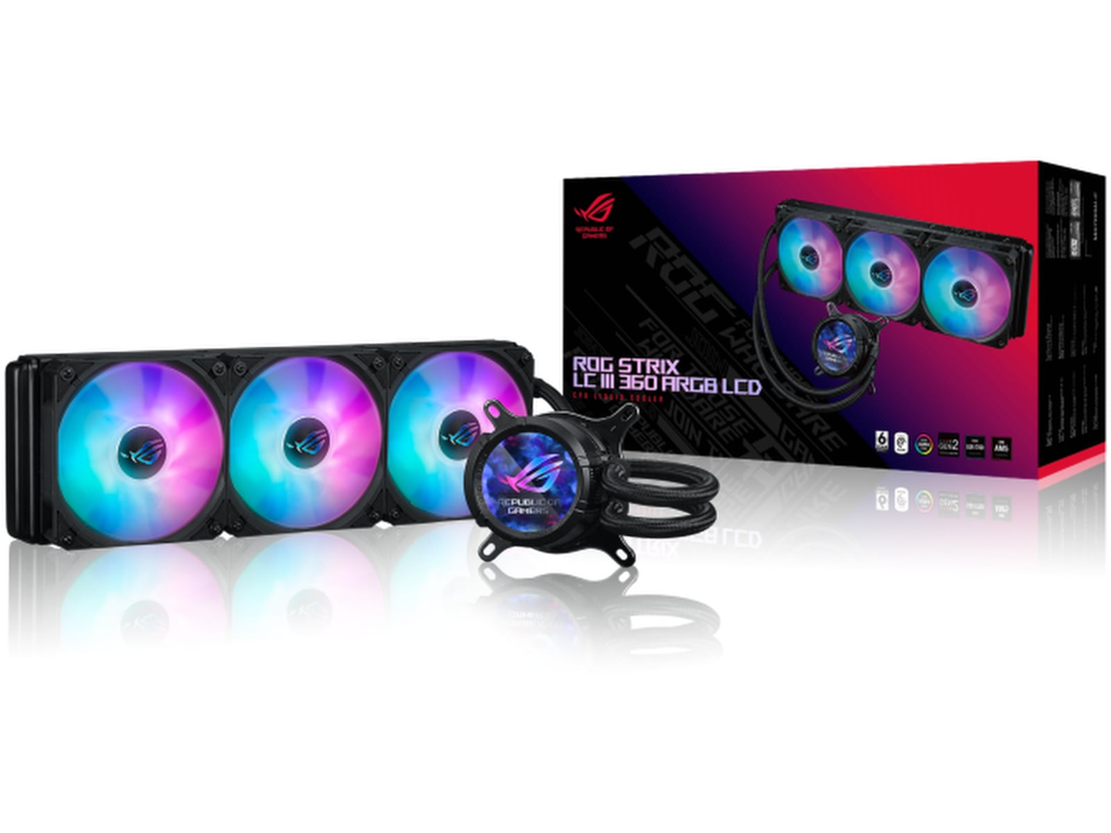 Asus ROG Strix LC III 360 ARGB LCD Kylare (svart) CPU - Vattenkylning