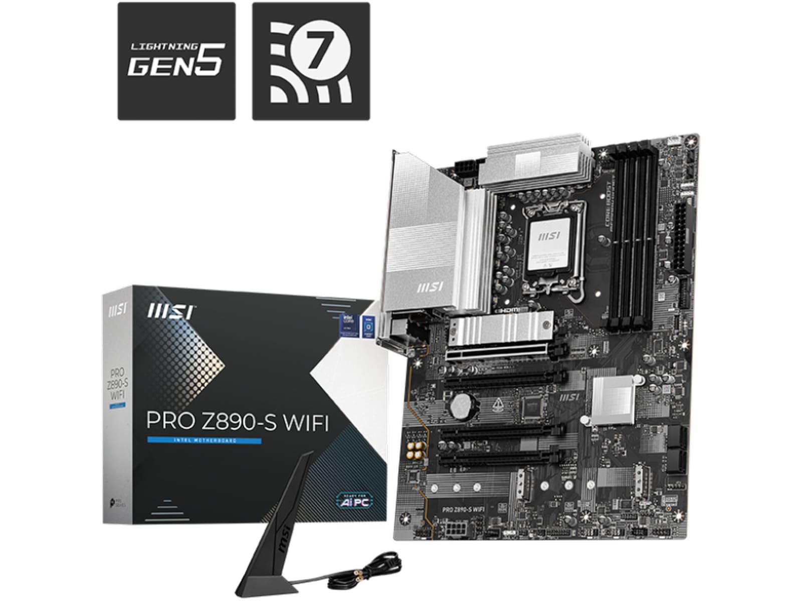 MSI PRO Z890-S WIFI Moderkort Intel Socket