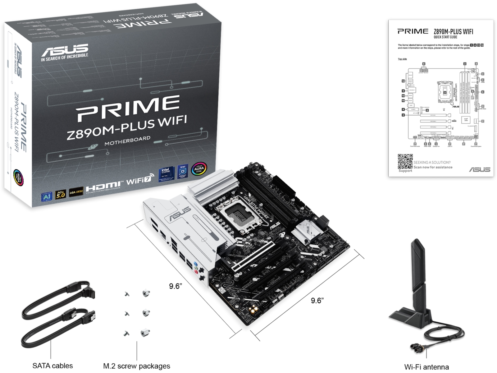 Asus Prime Z890M-PLUS WIFI Moderkort Intel Socket