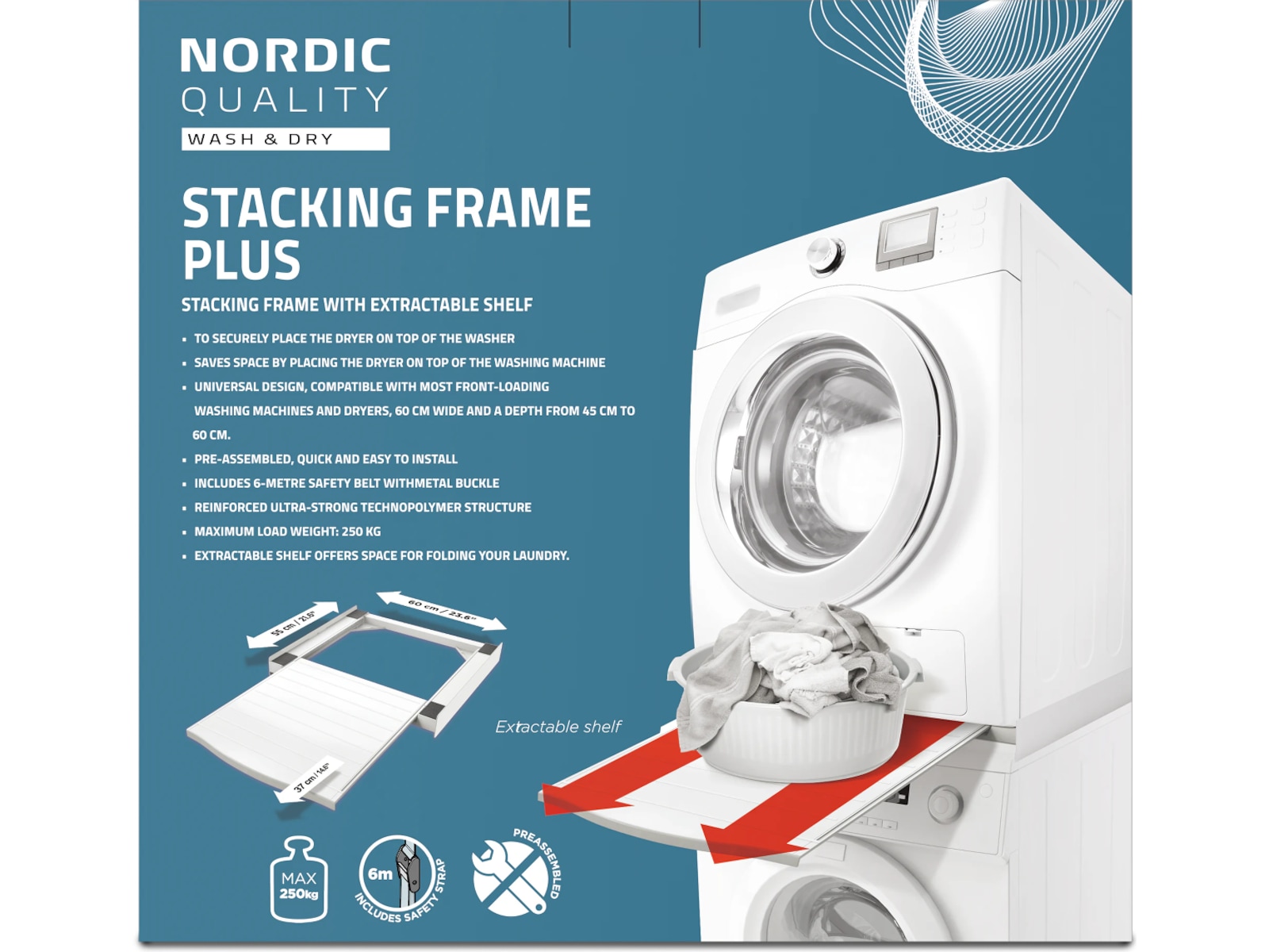 Nordic Quality Staplingsram Plus Tillbehör till tvättmaskiner & torktumlare