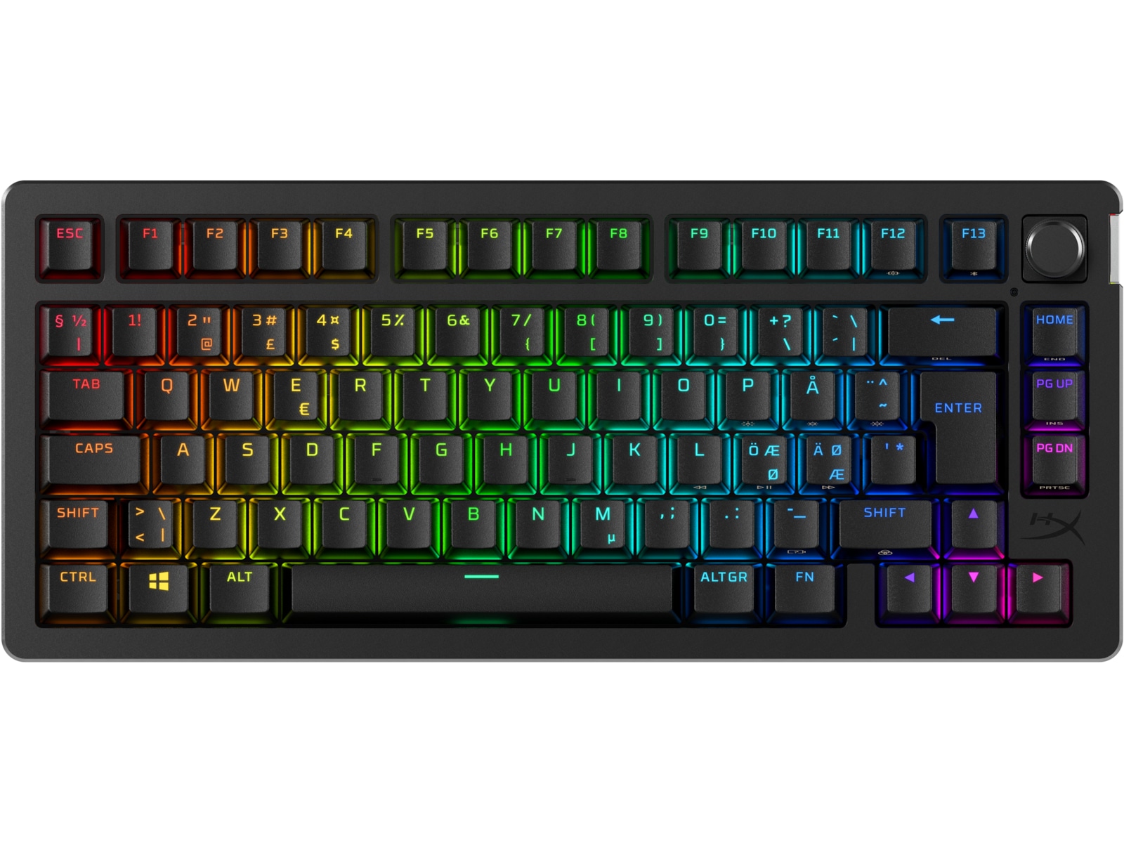 HyperX Alloy Rise 75 Trådlöst Gamingtangentbord (svart) Gamingtangentbord