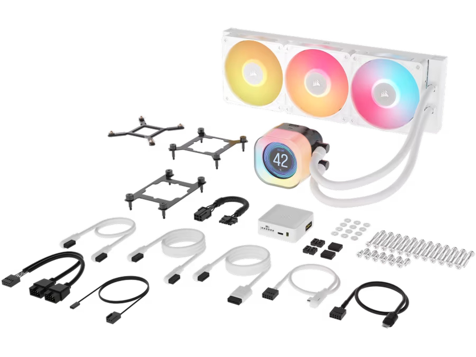 Corsair iCUE LINK TITAN 360 RX LCD AIO Kylare (vit) CPU - Vattenkylning