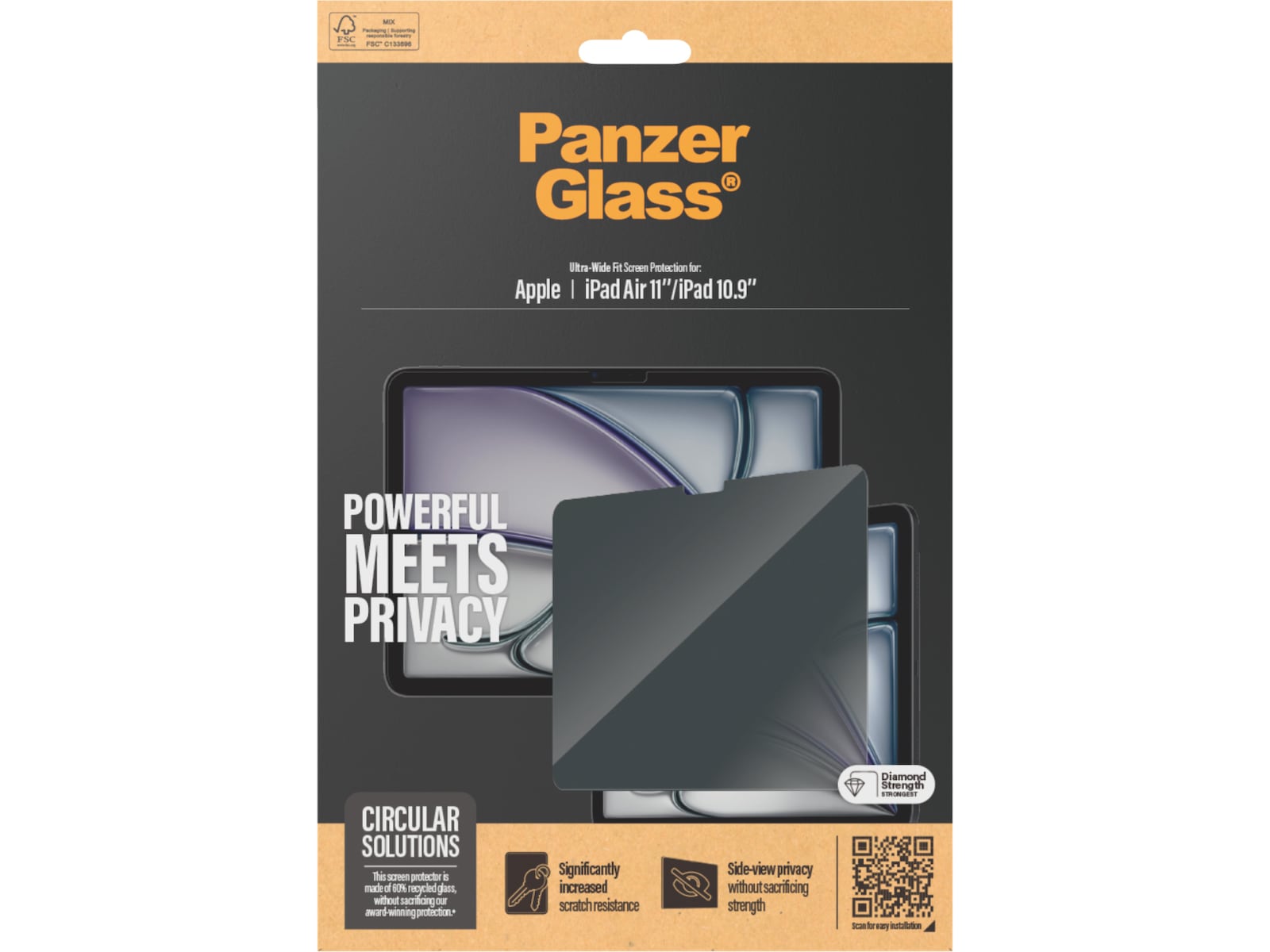 PanzerGlass iPad 11" / 10,9" och Air 11" Privacy skärmskydd Skärmskydd surfplattor