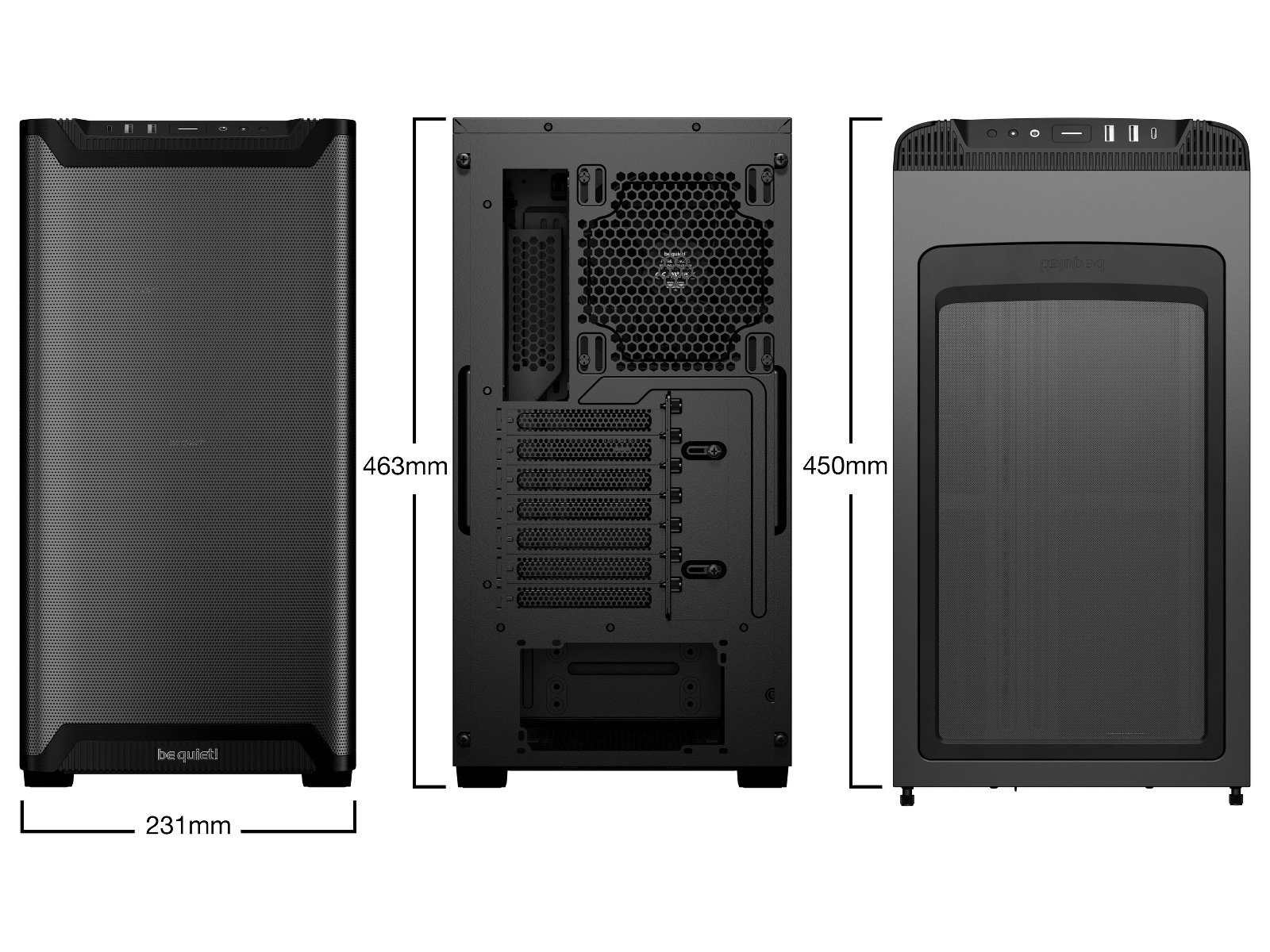 be quiet! PURE BASE 501 Airflow Black Mid Tower (svart) Midi tower