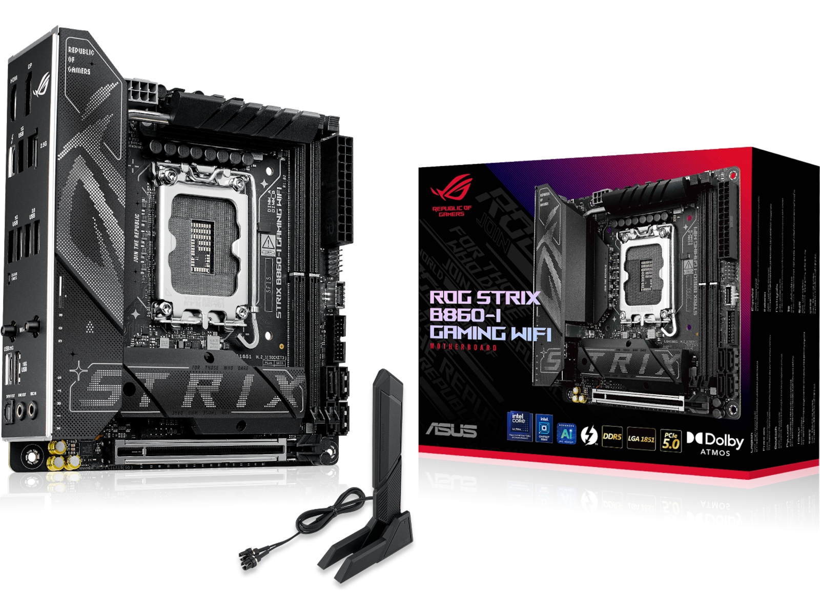 ASUS ROG STRIX B860-I GAMING WIFI Moderkort Intel Socket