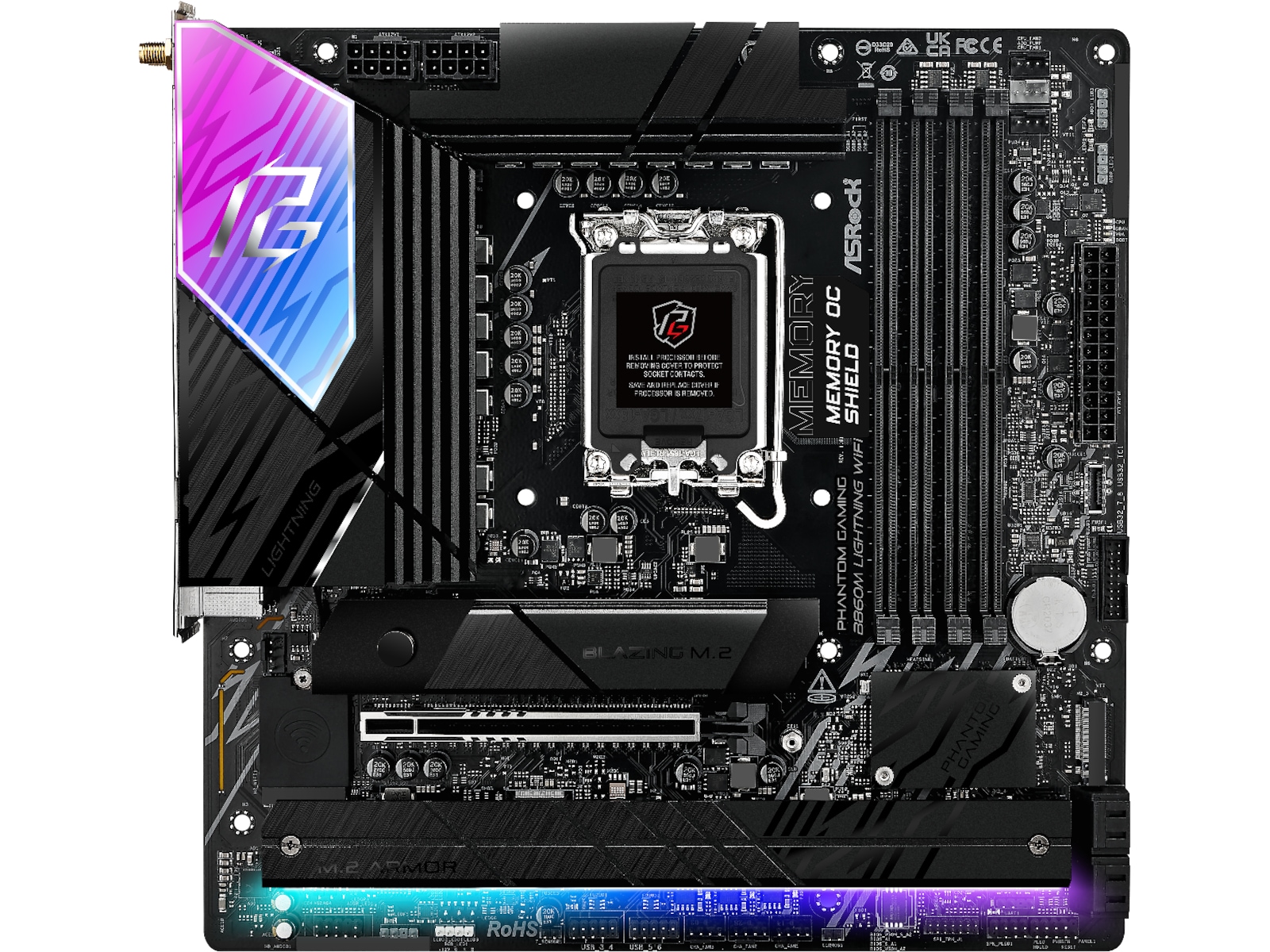 ASRock B860M Lightning WiFi Moderkort Intel Socket