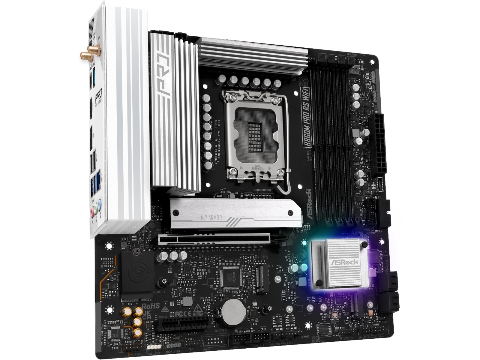 ASRock B860M Pro RS WiFi Moderkort Intel Socket