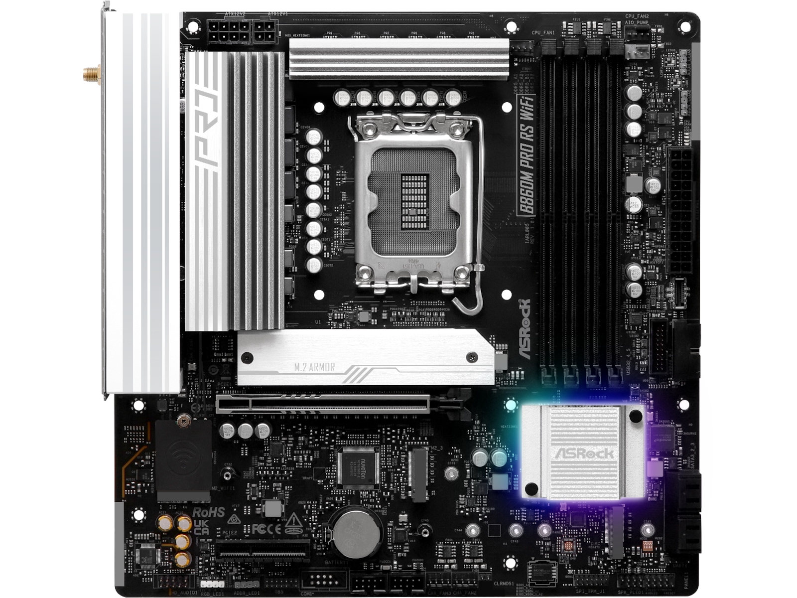ASRock B860M Pro RS WiFi Moderkort Intel Socket