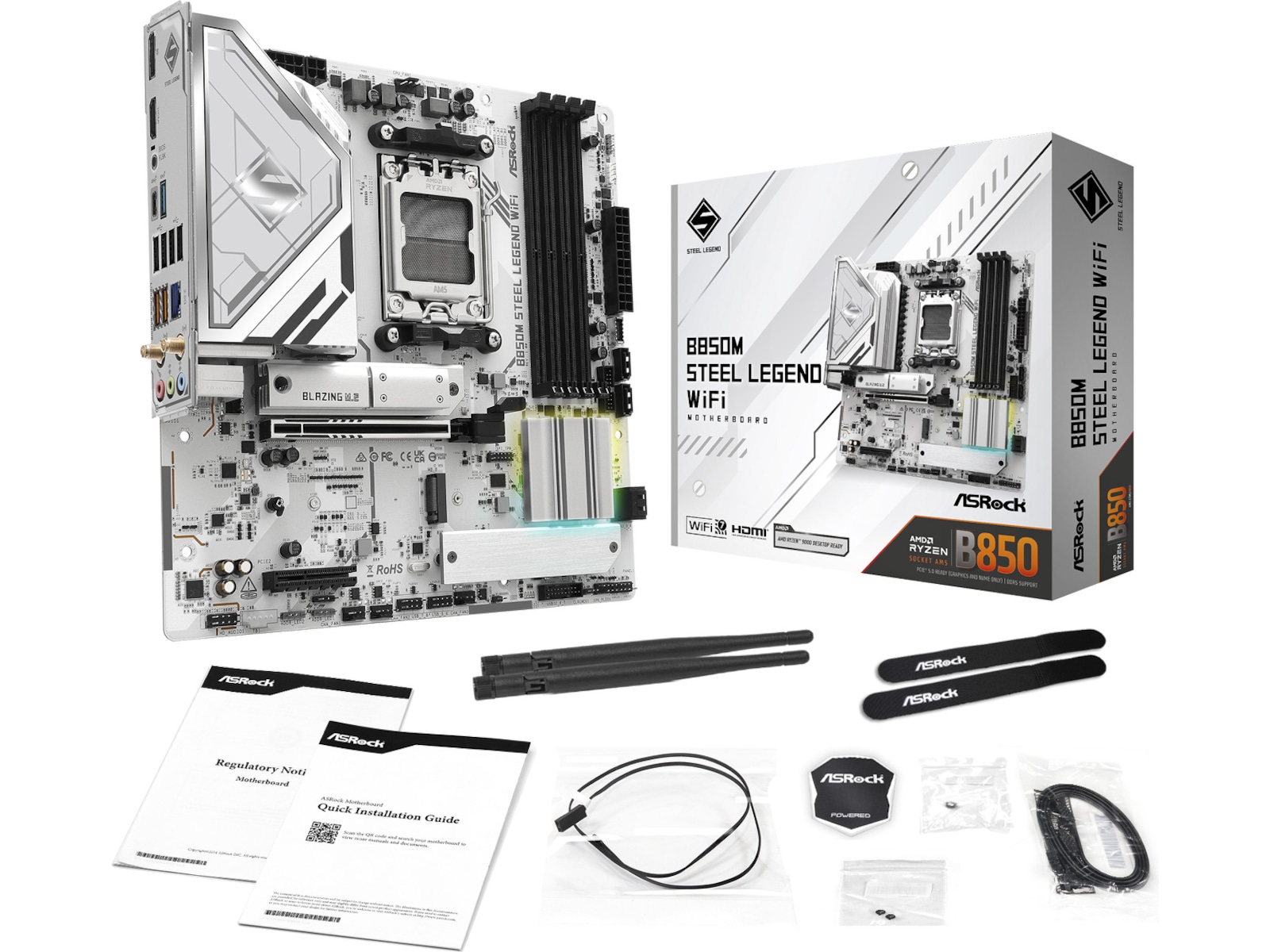 ASRock B850M Steel Legend WiFi Moderkort AMD Socket