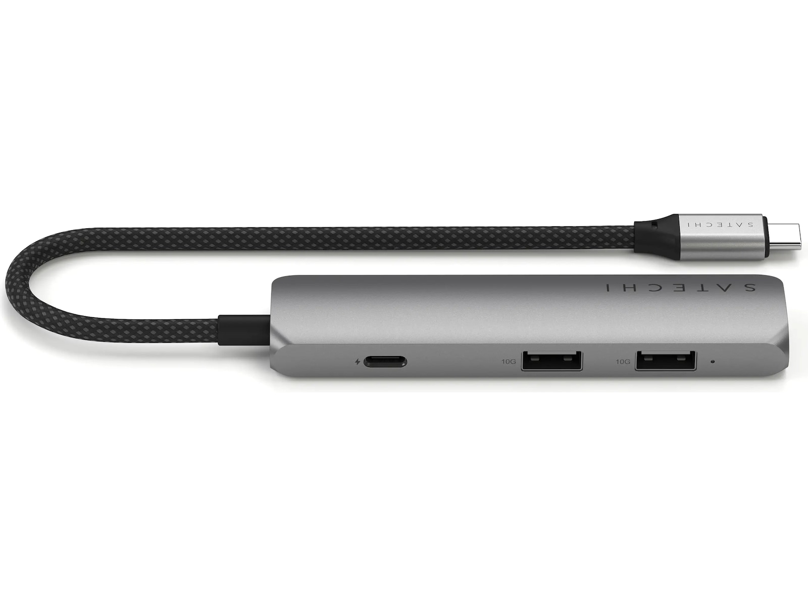 Satechi 4-i-1 Slim 4K Multiport docking (rymdgrå) Dockningsstation och USB-hub