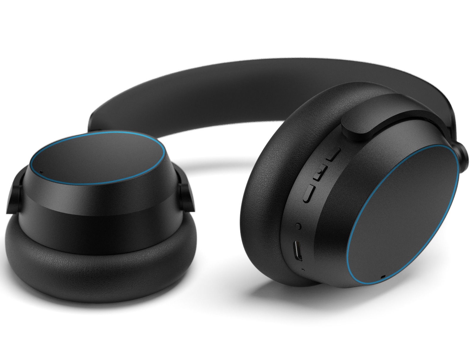 Sennheiser ACCENTUM trådlösa hörlurar, On-Ear (svart/blå) Hörlurar