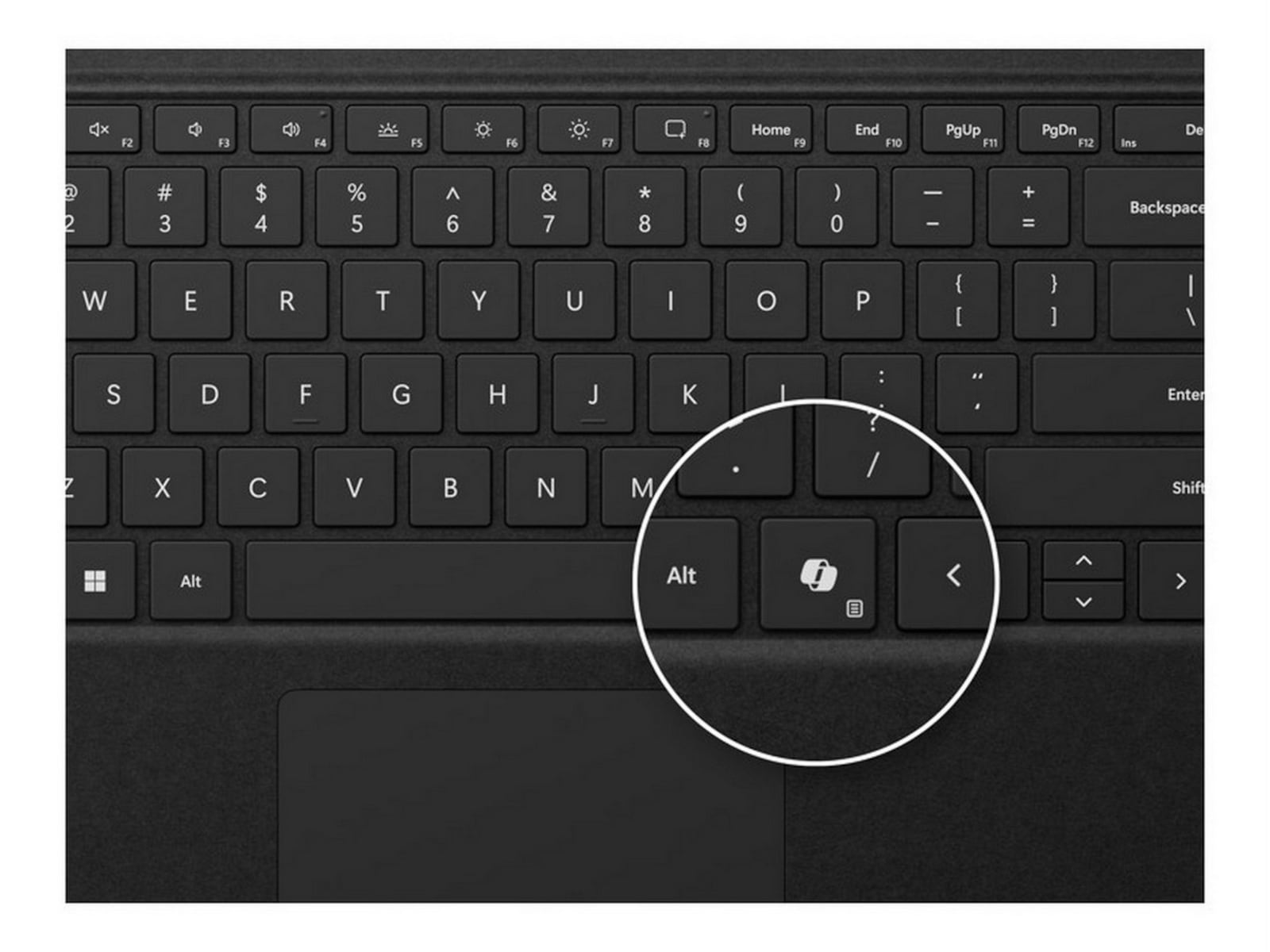 Microsoft Surface Pro Keyboard (svart) -B-Grade Demo övrigt i datorer