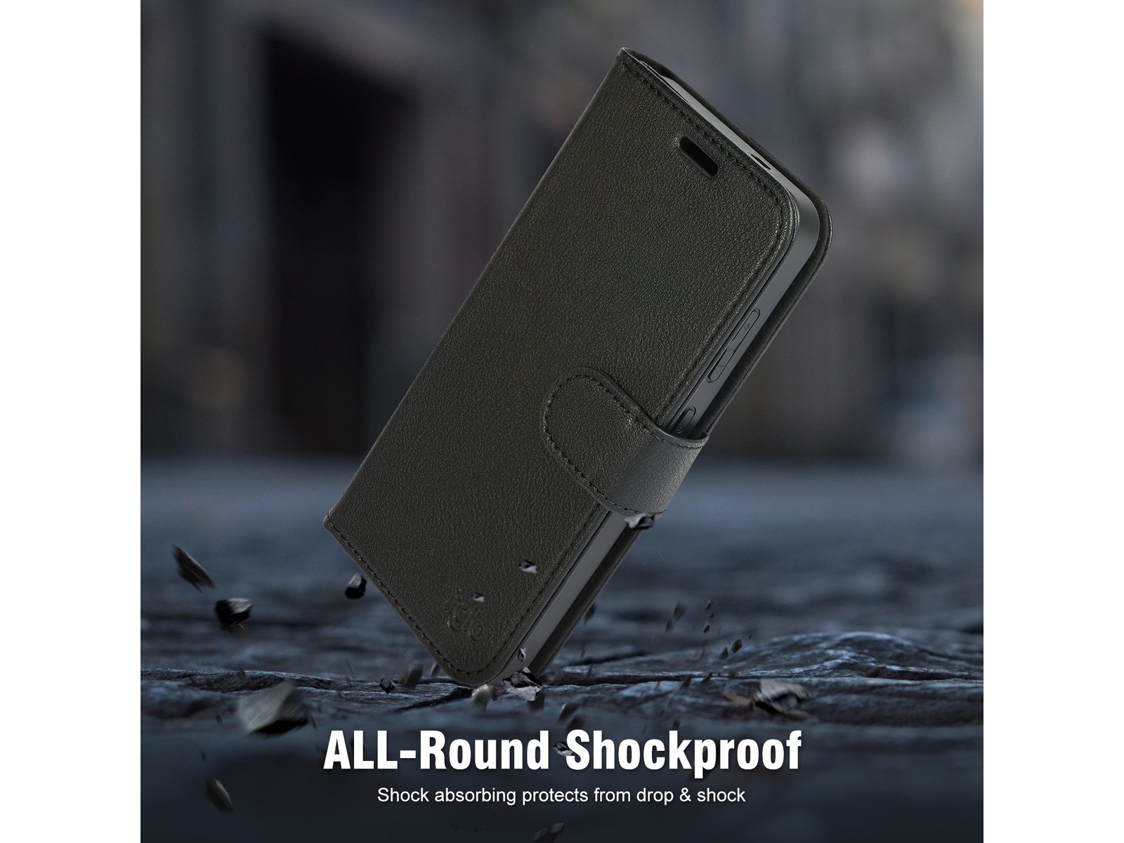 iiglo Galaxy S24 2-i-1 Plånboksfodral (svart) Mobilskal