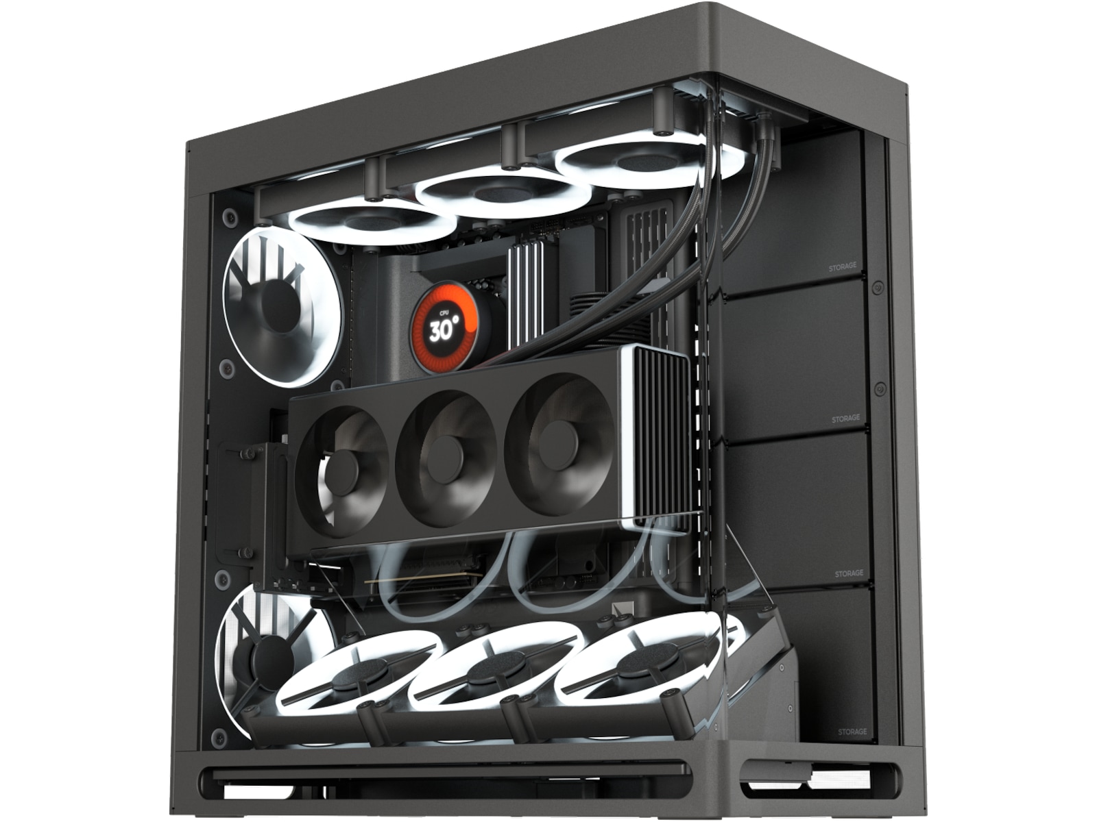 HAVN HS 420 VGPU Mid Tower (svart) Midi tower