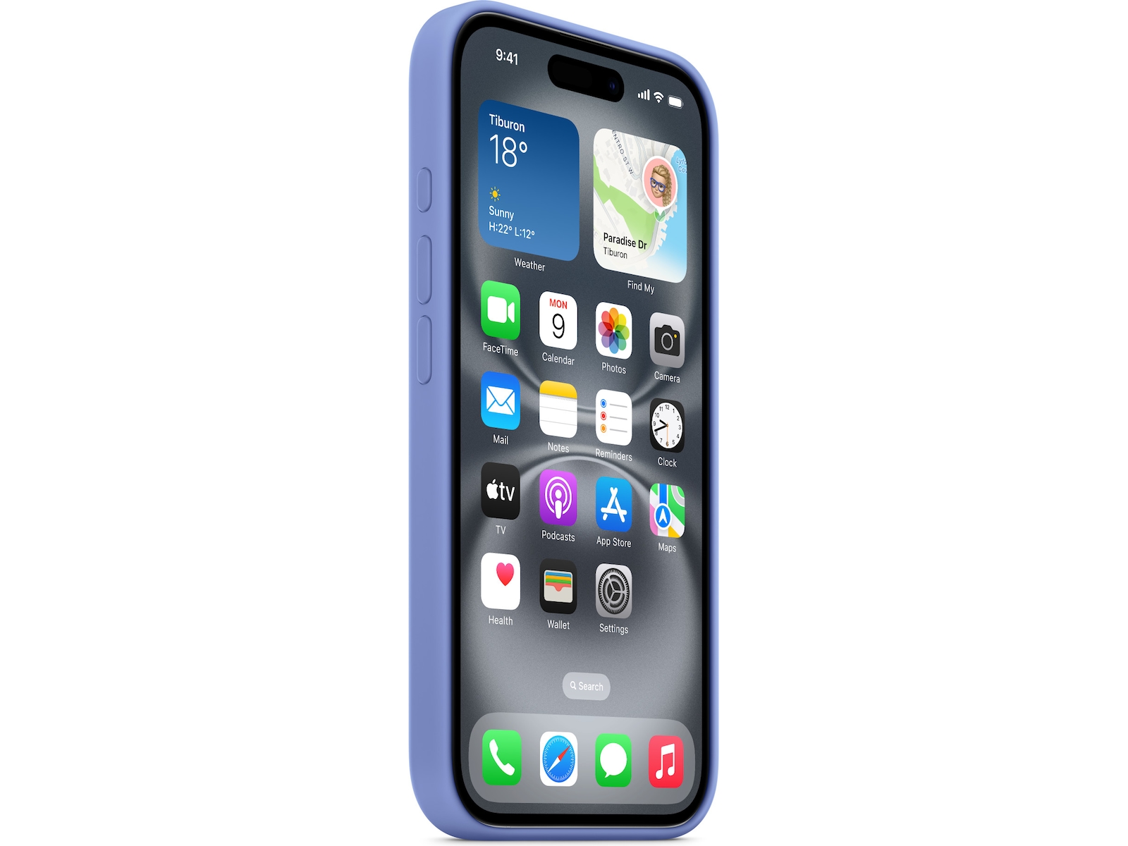 Apple iPhone 16 Silikonskal (blåviolett) Mobilskal