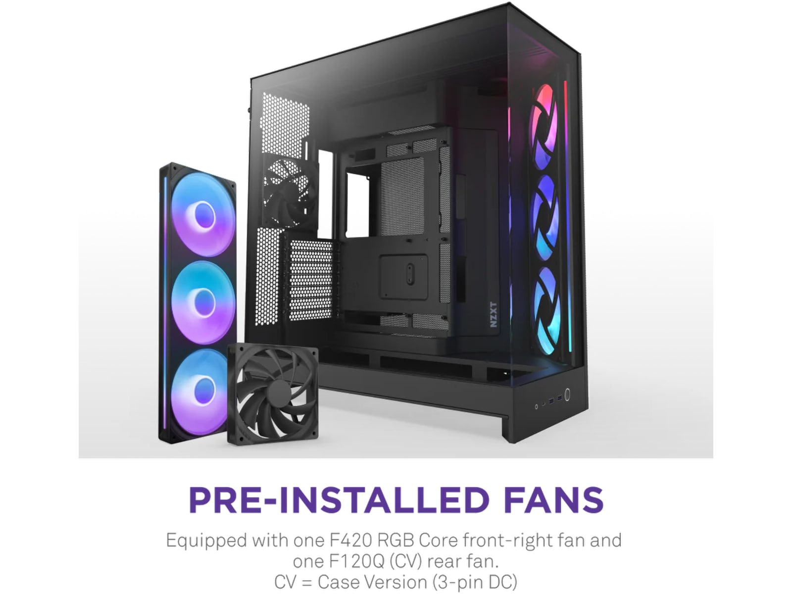 NZXT H9 Flow RGB Mid Tower (svart) Midi tower