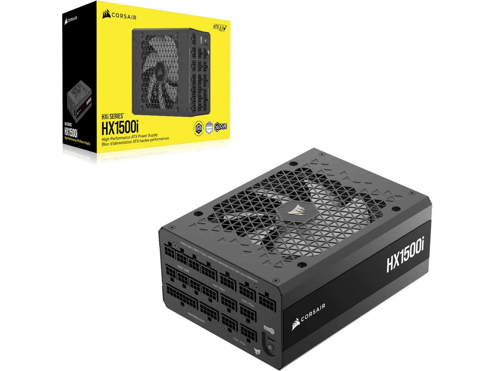 Corsair HXi Series HX1500i PSU (svart) Nätaggregat