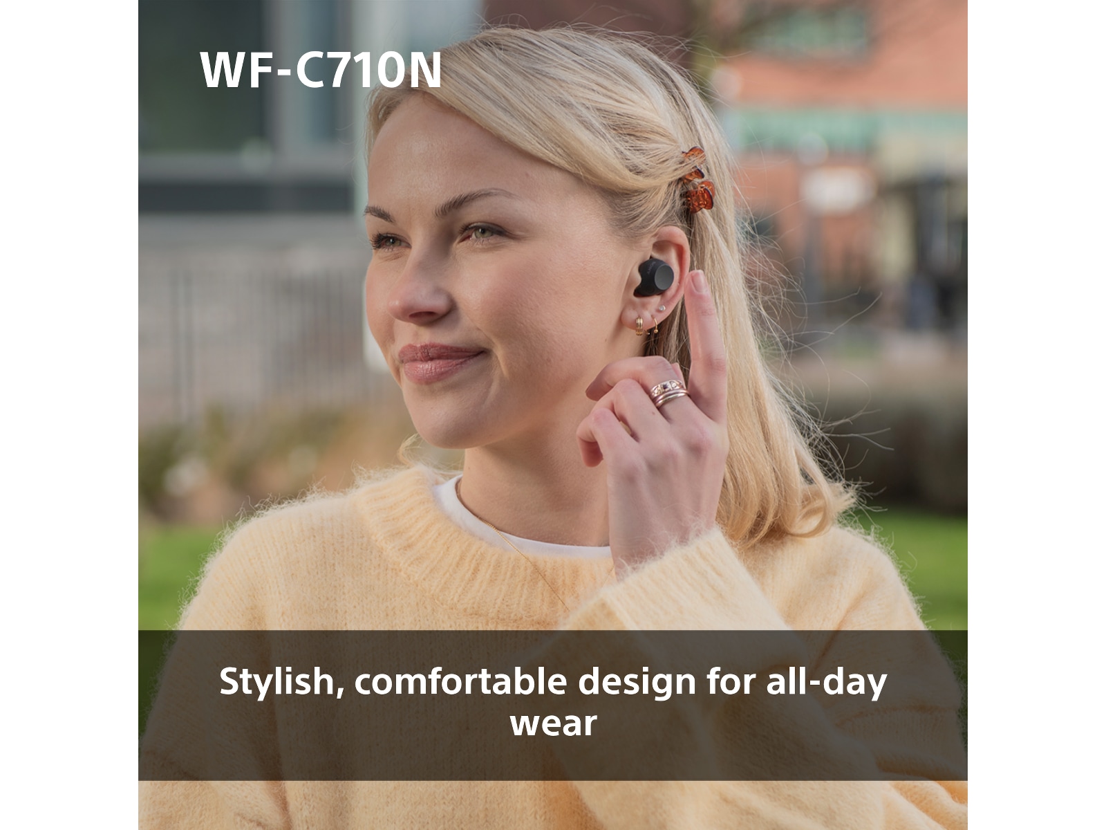 Sony WF-C710N  trådlösa hörlurar, In-ear med mikrofon (svart) In-ear hörlurar