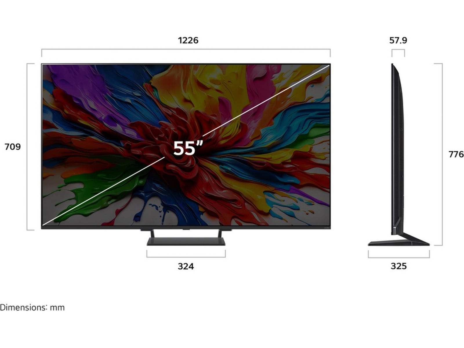 LG 55" QNED93 AI 4K QNED Smart TV (2025) 50 - 59 tums TV
