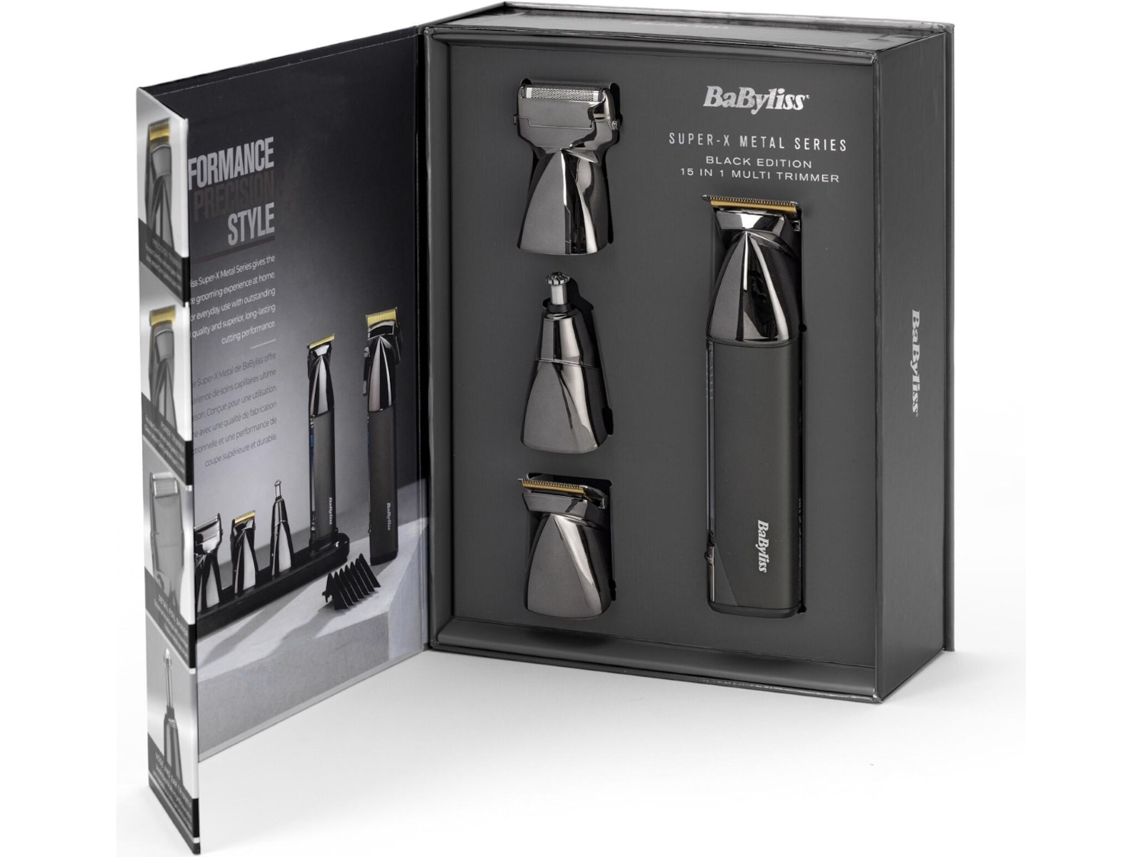 BaByliss Super X Metal 15-i-1 trådlös multitrimmer (svart) Hårtrimmer