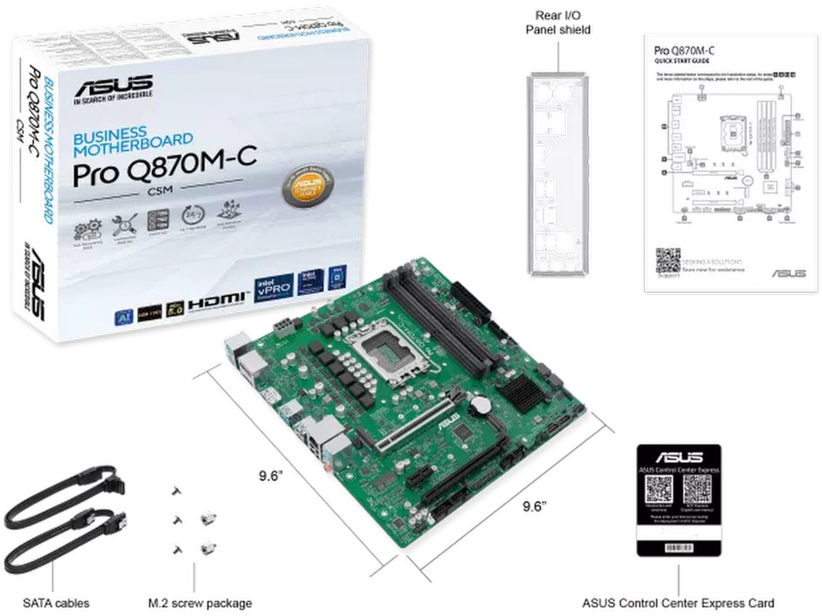ASUS Pro Q870M-C-CSM Moderkort Intel Socket