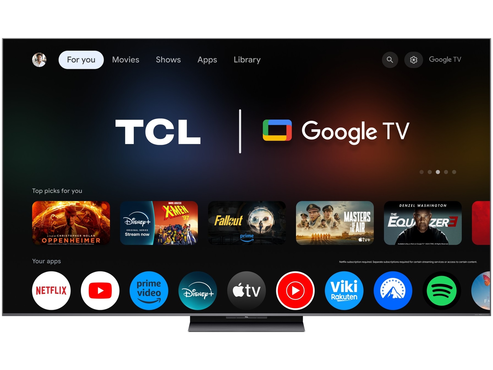 TCL 65" C8K 4K QD-Mini LED Google TV 60 - 69 tums TV