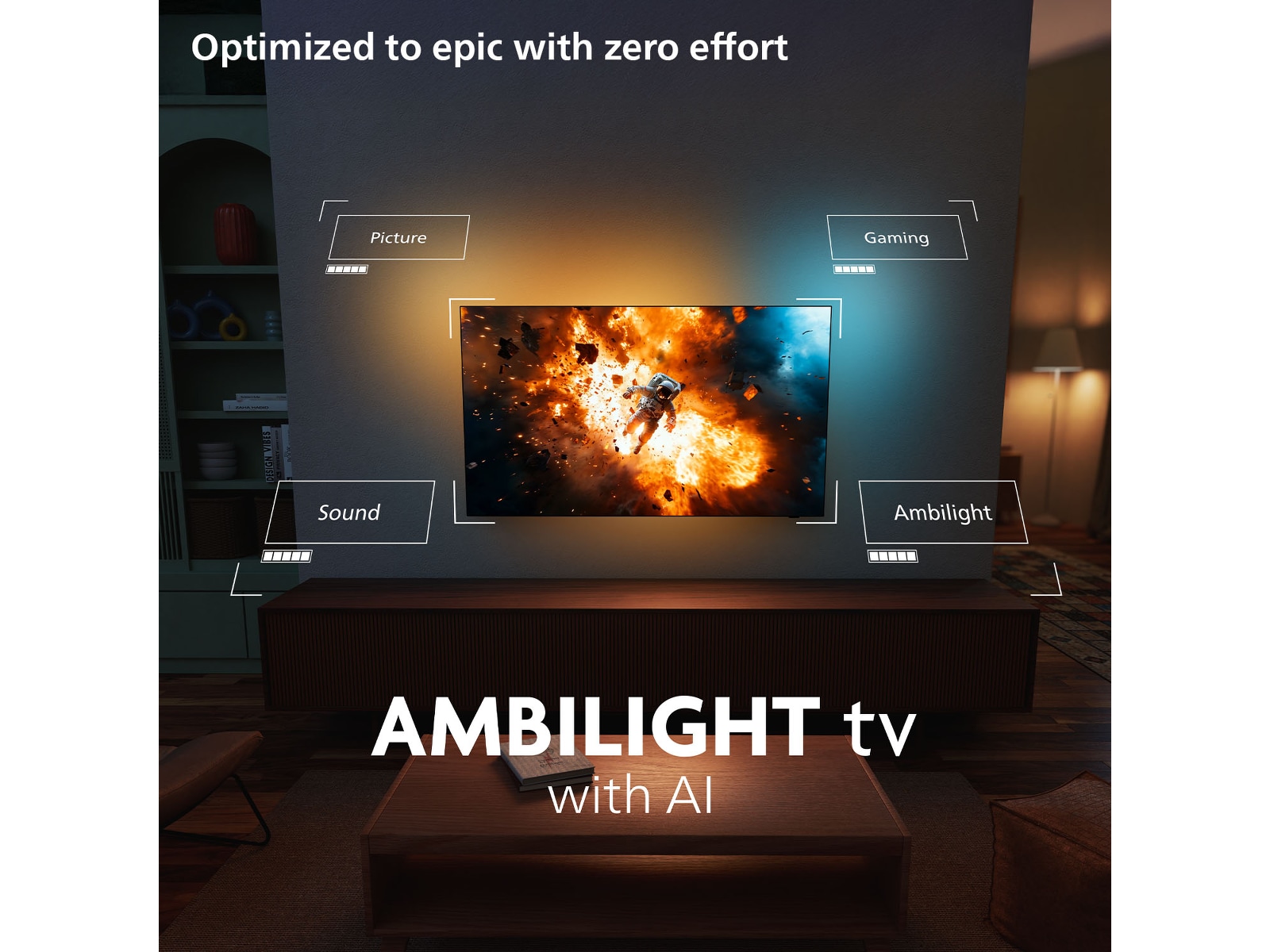 Philips 48" OLED810/12 OLED Smart Ambilight AI TV (2025) 20 - 49 tums TV