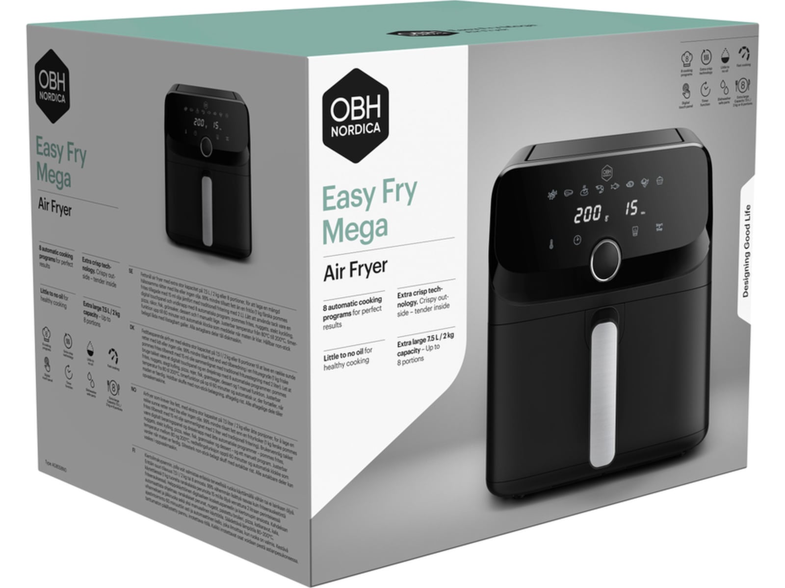 OBH Nordica Easy Fry Mega Airfryer AG8558N0 Airfryer