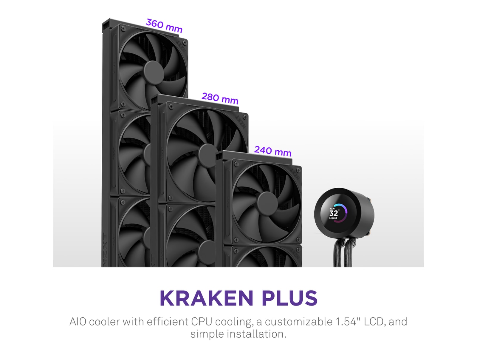 NZXT Kraken Plus 240 Kylare (svart) CPU - Vattenkylning
