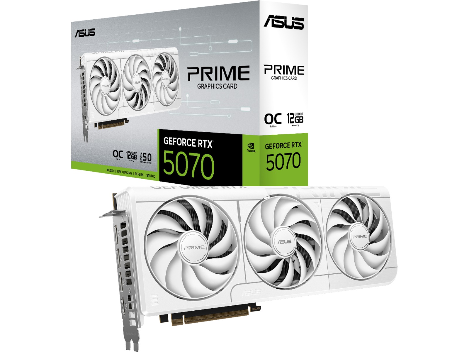 Asus Prime GeForce RTX 5070 OC (vit) Grafikkort