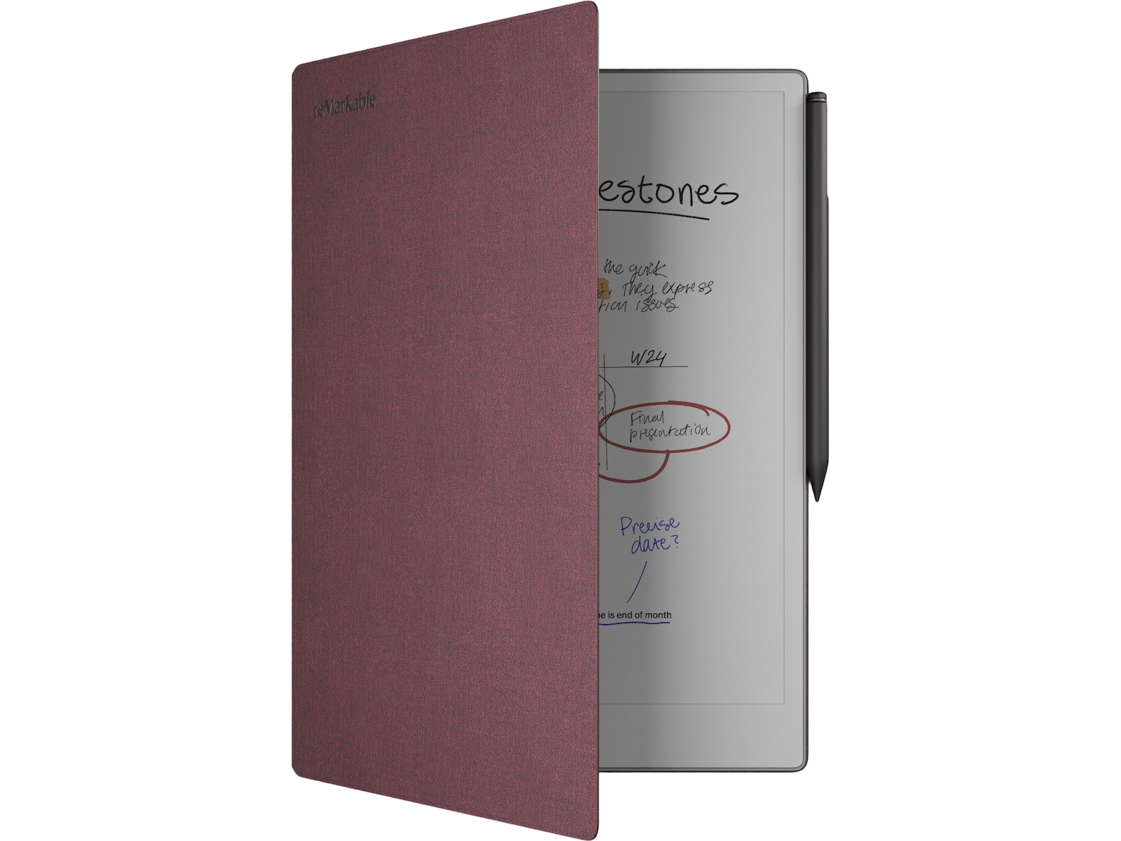 reMarkable Paper Pro Book Folio (burgundy) Tillbehör till digitala anteckningsblock
