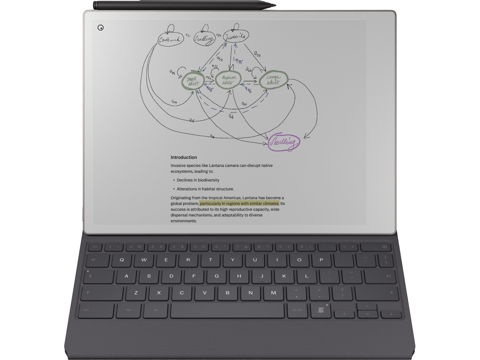 reMarkable Paper Pro Type Folio tangentbordsfodral (basalt) Tillbehör till digitala anteckningsblock