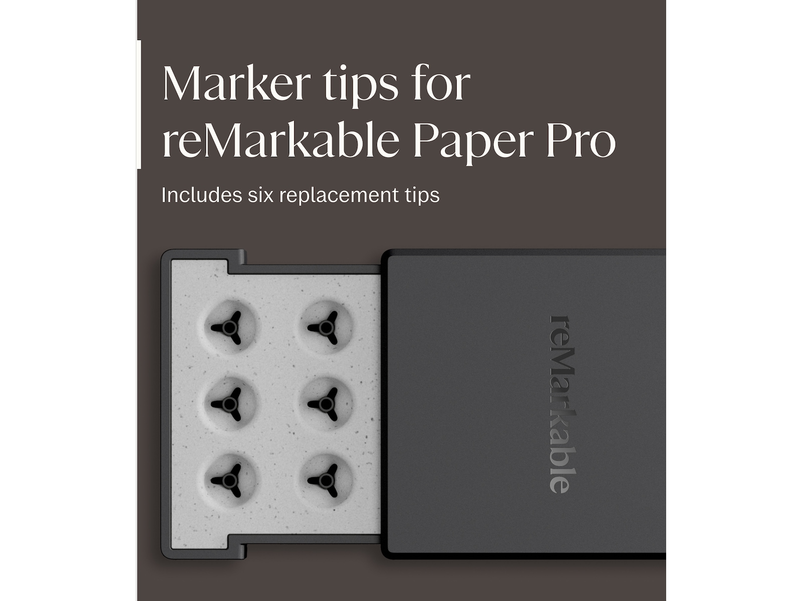reMarkable Paper Pro Marker spetsar 6-pack (svart) Tillbehör till digitala anteckningsblock