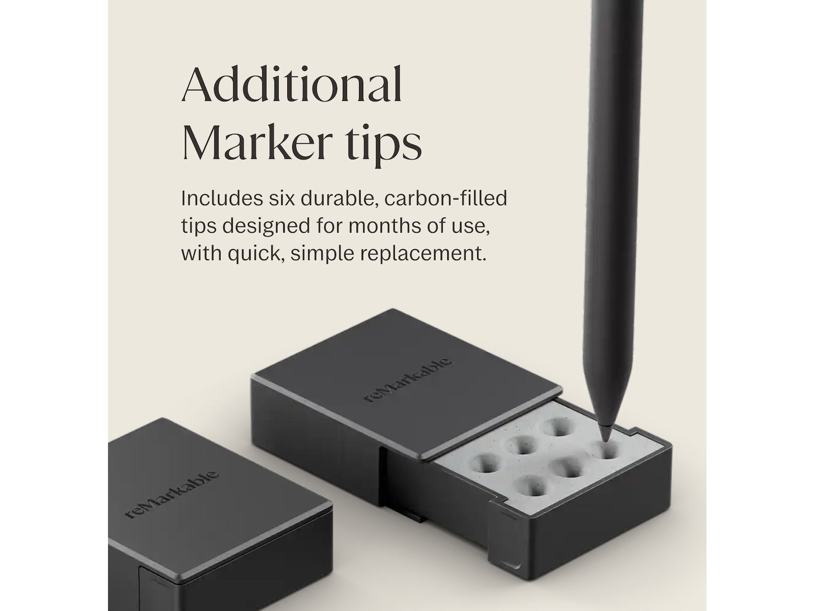 reMarkable Paper Pro Marker Plus (varm svart) Tillbehör till digitala anteckningsblock