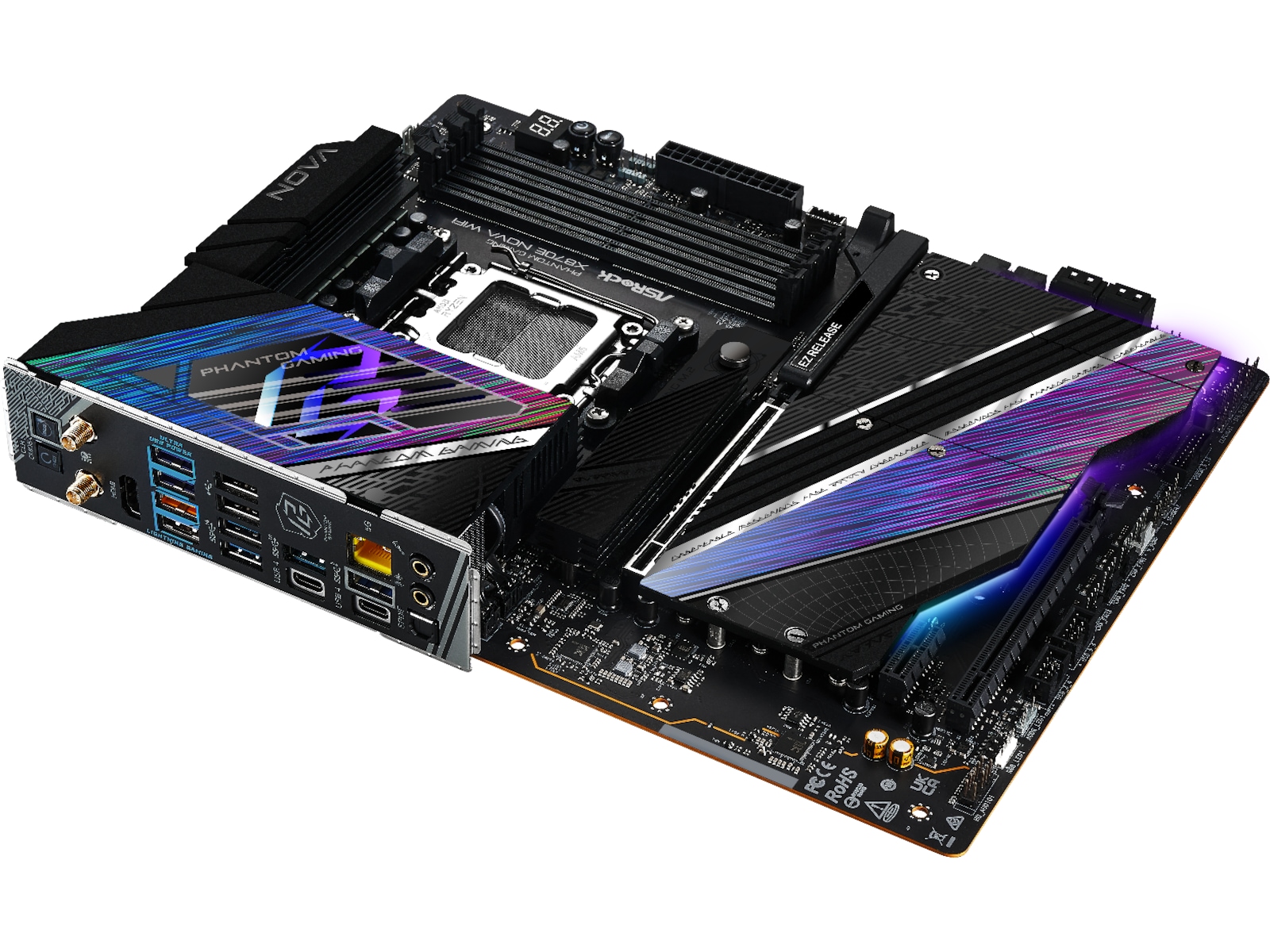 ASRock X870E Phantom Gaming Nova WiFi Moderkort -B-Grade Demo moderkort