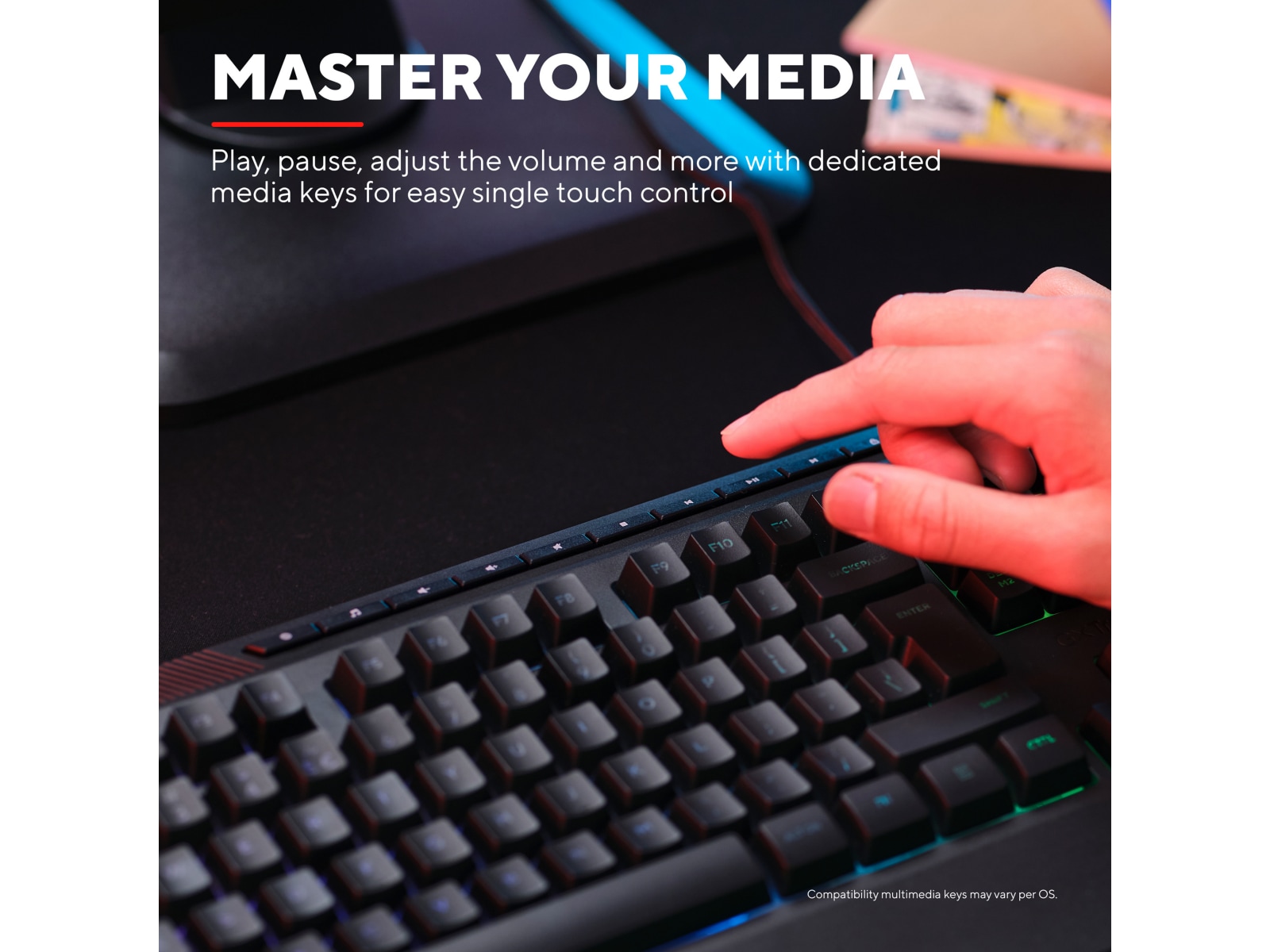 Trust GTX 836 Evocx Illuminated Gamingtangentbord Gamingtangentbord