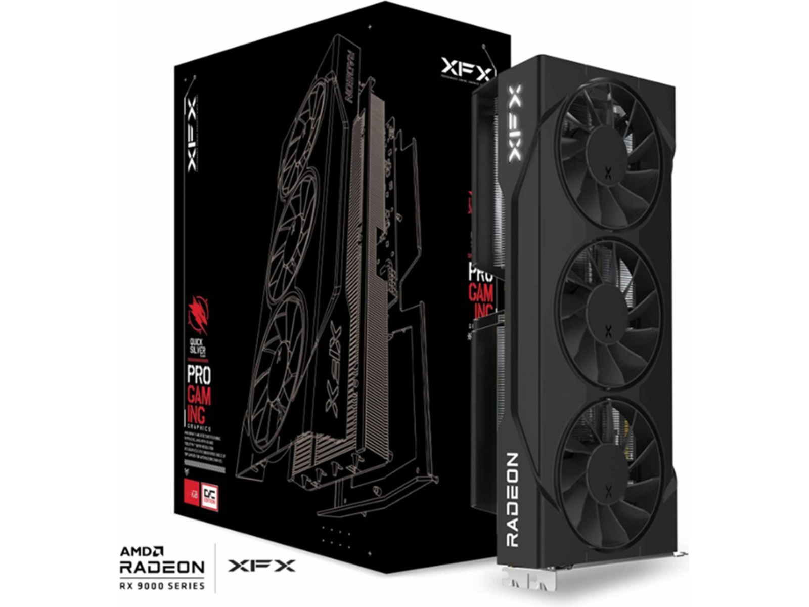 XFX Swift AMD Radeon RX 9060 XT OC Triple Fan Gaming Grafikkort