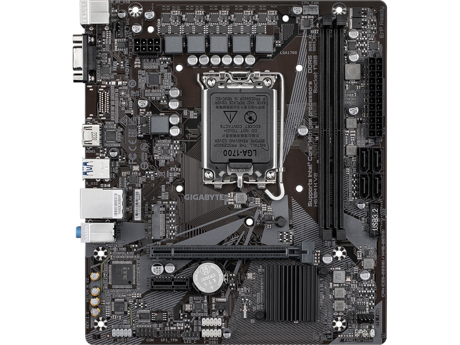 Gigabyte H610M H V2 Moderkort Intel Socket