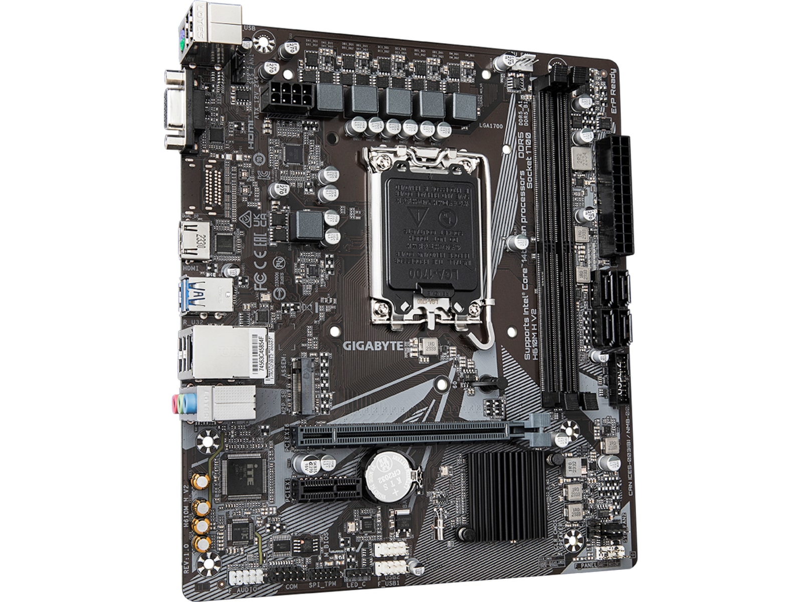 Gigabyte H610M H V2 Moderkort Intel Socket