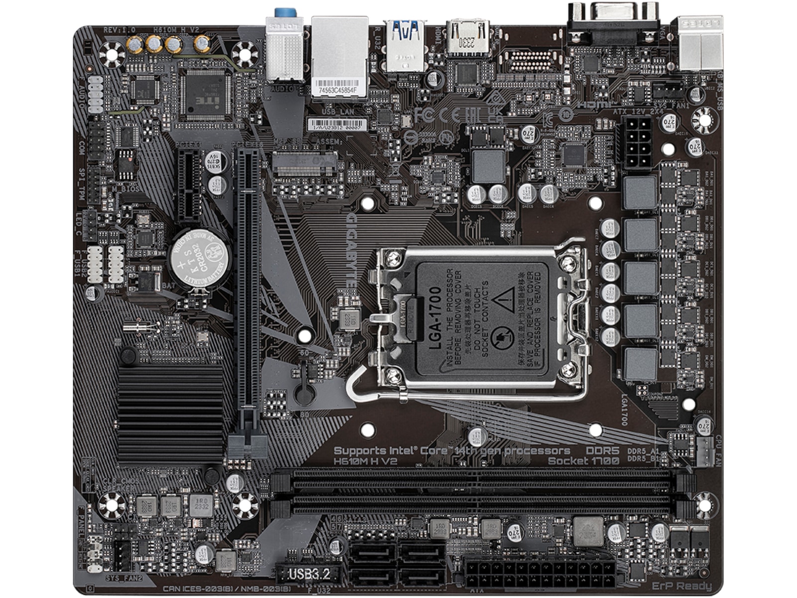 Gigabyte H610M H V2 Moderkort Intel Socket