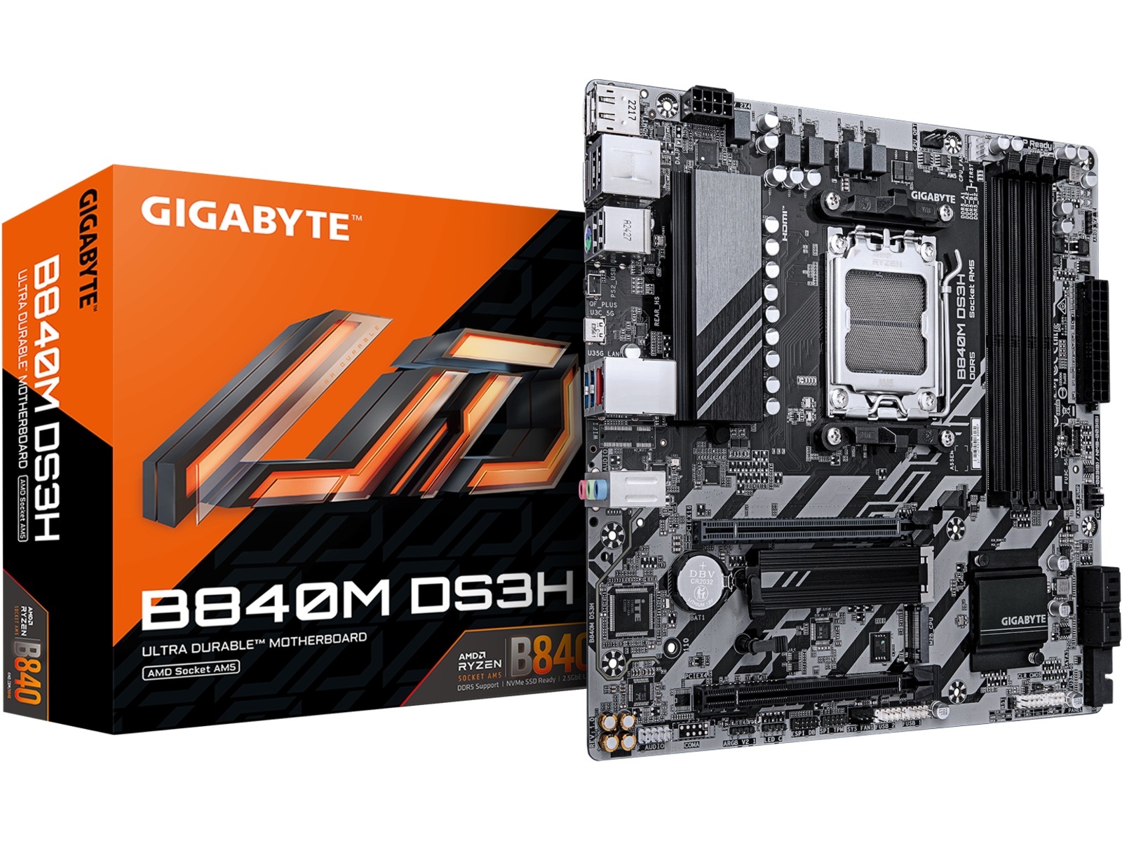 Gigabyte B840M DS3H Moderkort AMD Socket