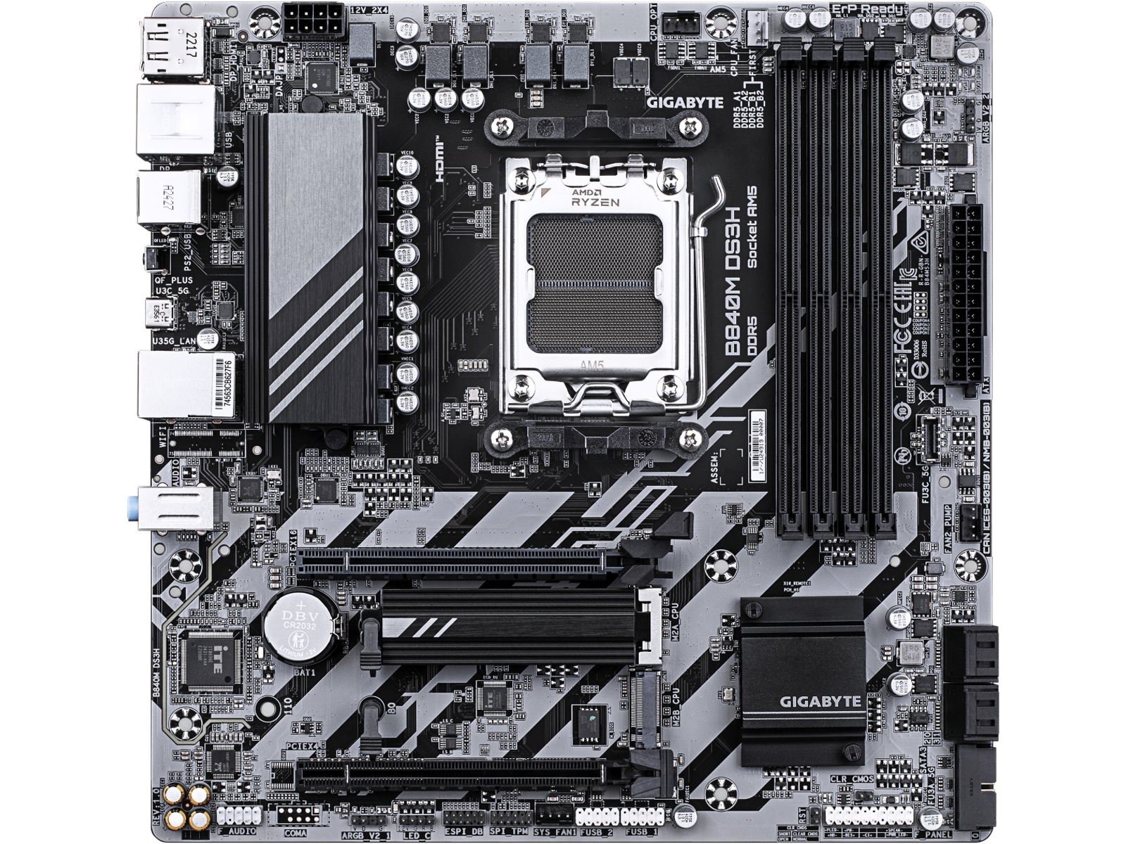 Gigabyte B840M DS3H Moderkort AMD Socket