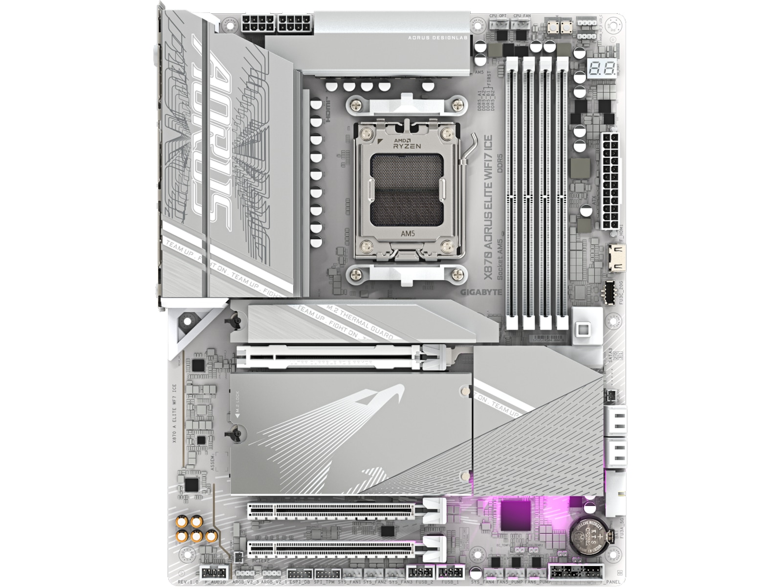Gigabyte X870E AORUS ELITE WF7 ICE Moderkort AMD Socket
