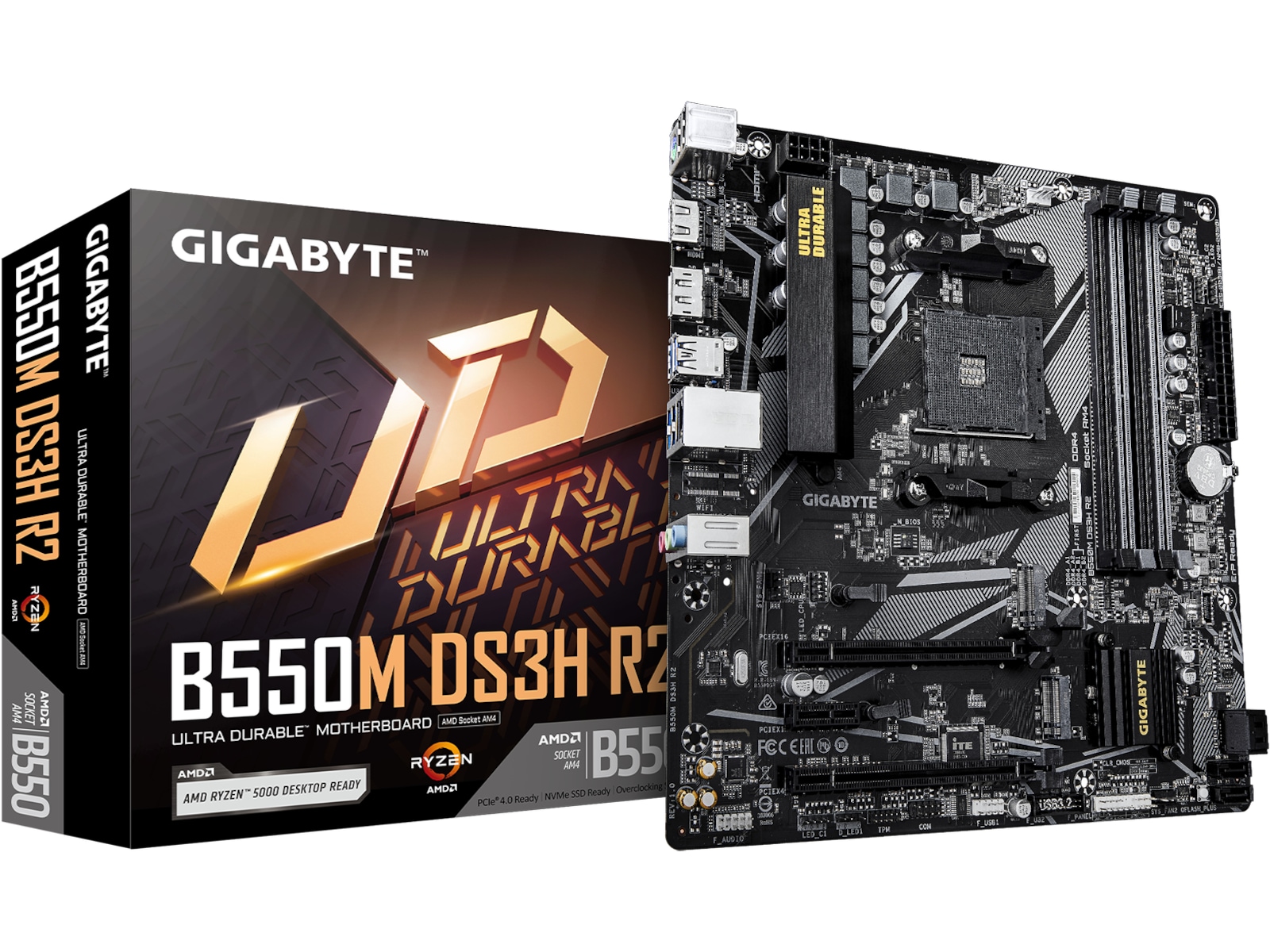 Gigabyte B550M DS3H R2 Moderkort AMD Socket