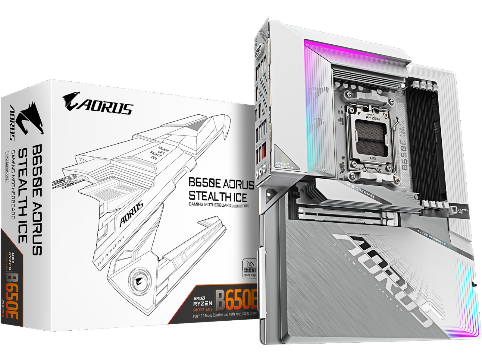 Gigabyte B650E AORUS STEALTH ICE Moderkort AMD Socket