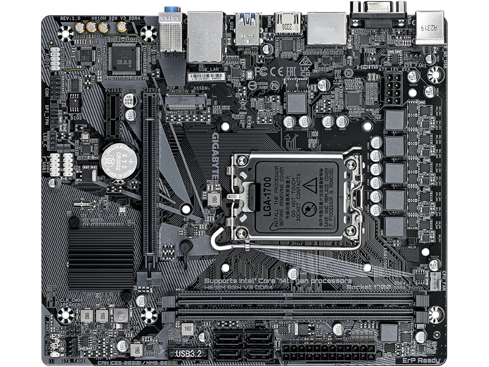 Gigabyte H610M S2H V3 DDR4 Moderkort Intel Socket