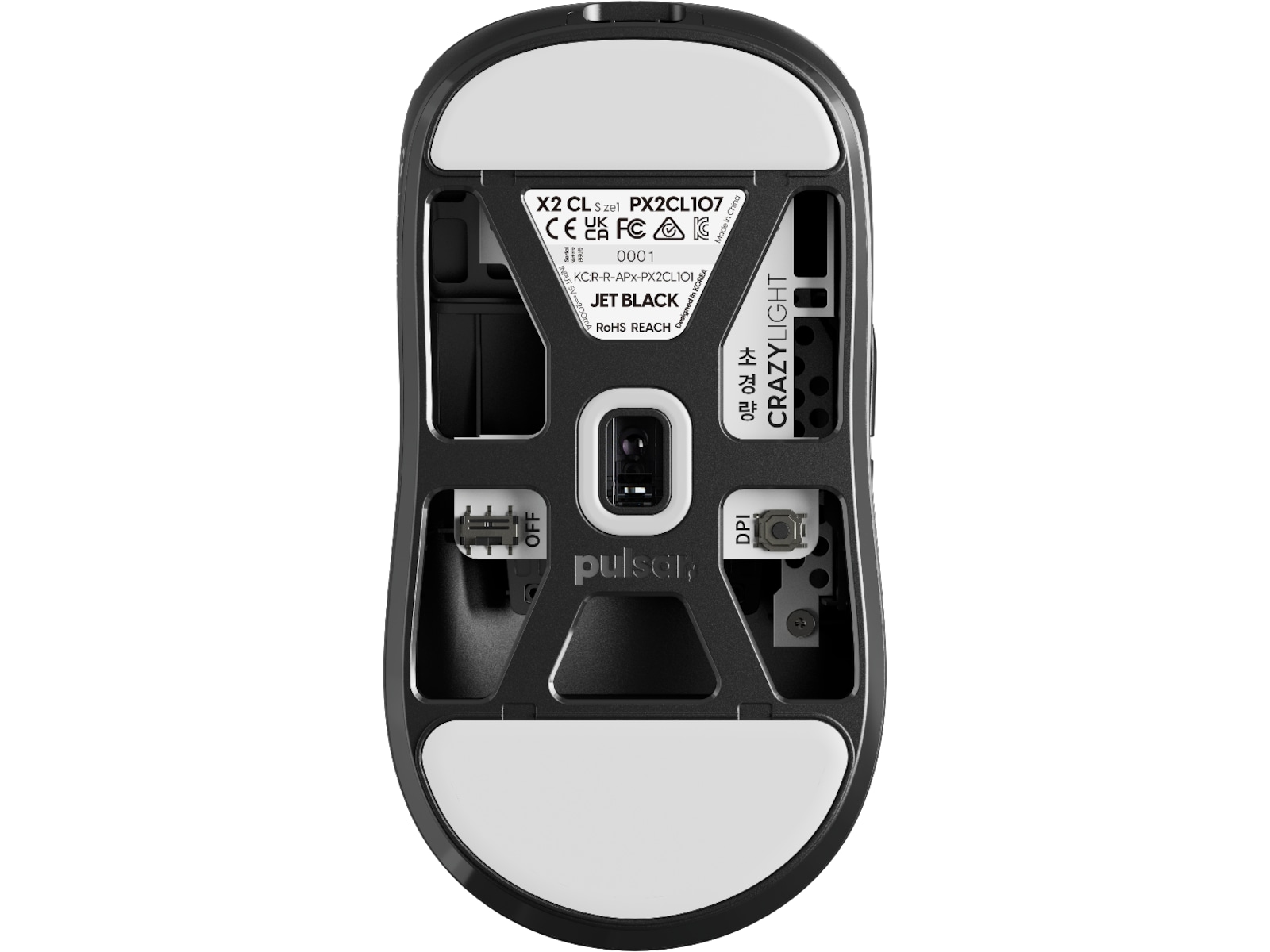 Pulsar X2 CrazyLight Trådlös Gamingmus (Jet Black) Gamingmus